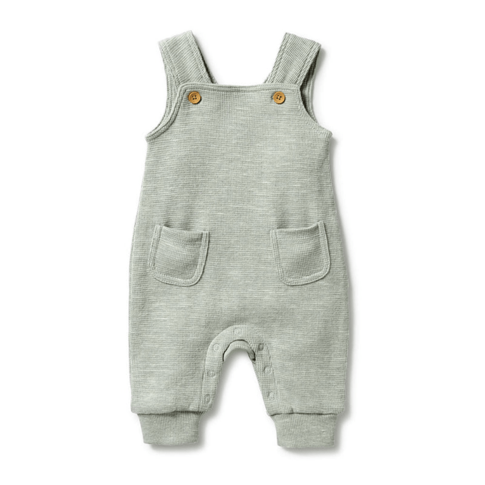 Wilson-And-Frenchy-Organic-Waffle-Overalls-Sage-Naked-Baby-Eco-Boutique