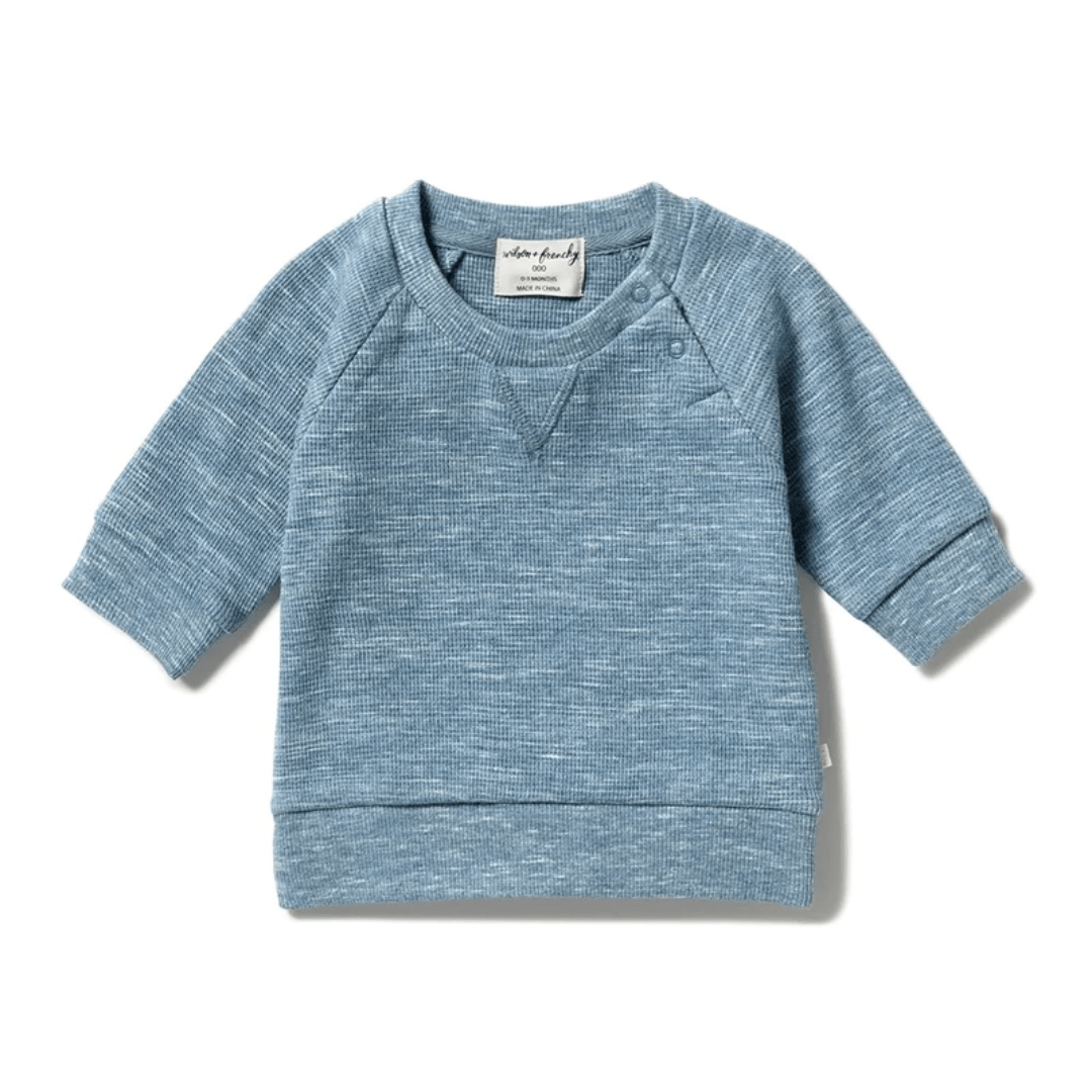 Wilson-And-Frenchy-Organic-Waffle-Sweat-Top-Bluestone-Naked-Baby-Eco-Boutique