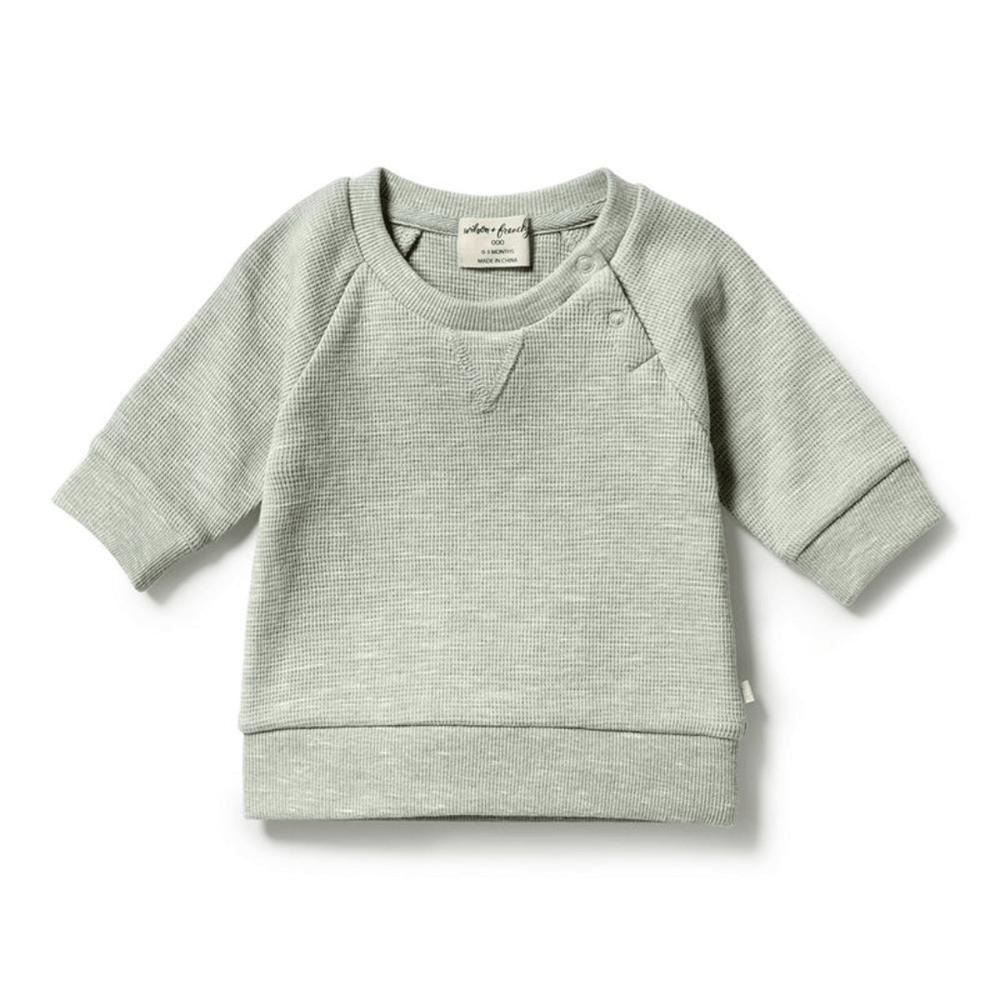 Wilson-And-Frenchy-Organic-Waffle-Sweat-Top-Sage-Naked-Baby-Eco-Boutique