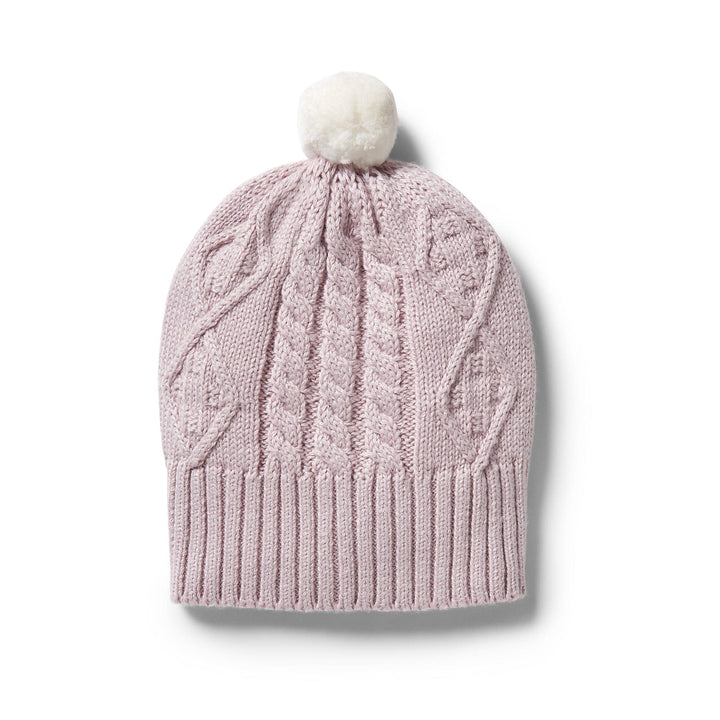 Lilac Ash / Newborn Wilson & Frenchy Knitted Cable Hat (Multiple Variants) - Naked Baby Eco Boutique