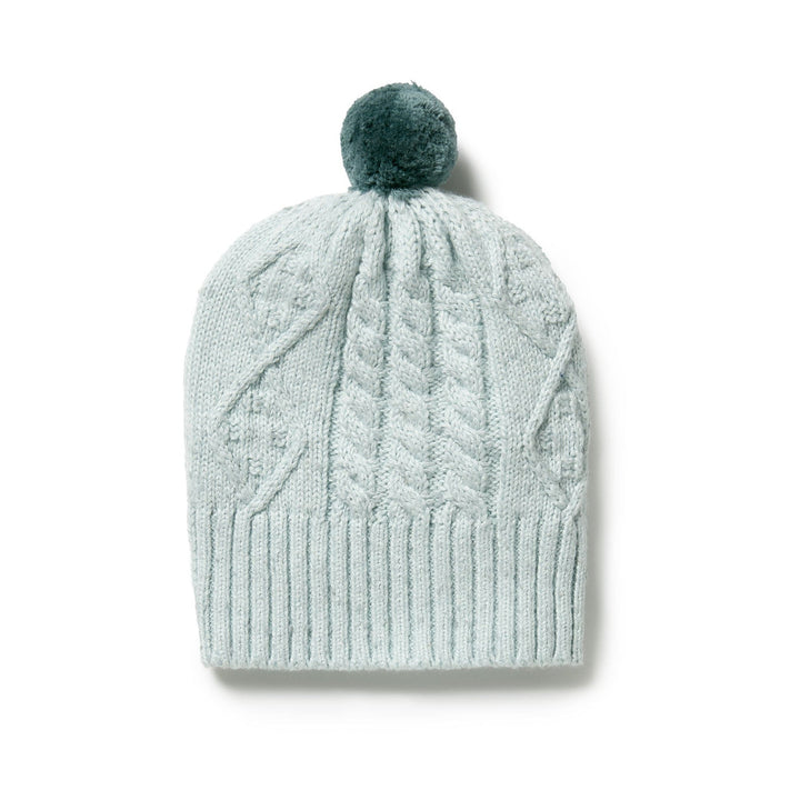 Wilson-and-Frenchy-Knitted-Cable-Hat-Mint-Fleck-Naked-Baby-Eco-Boutique