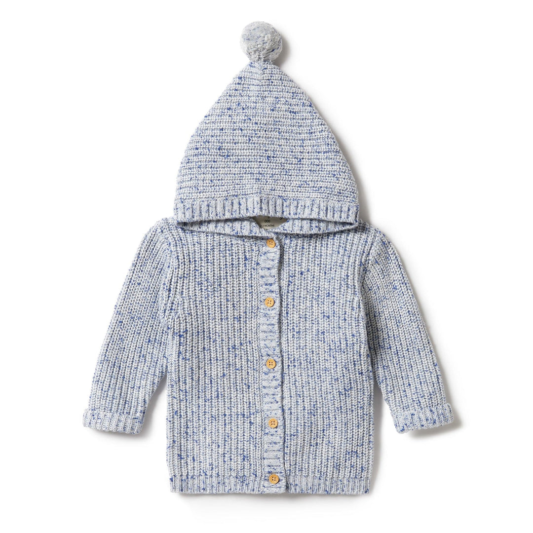 Wilson-and-Frenchy-Knitted-Jacket-with-Pom-Pom-Deep-Blue-Fleck-Naked-Baby-Eco-Boutique