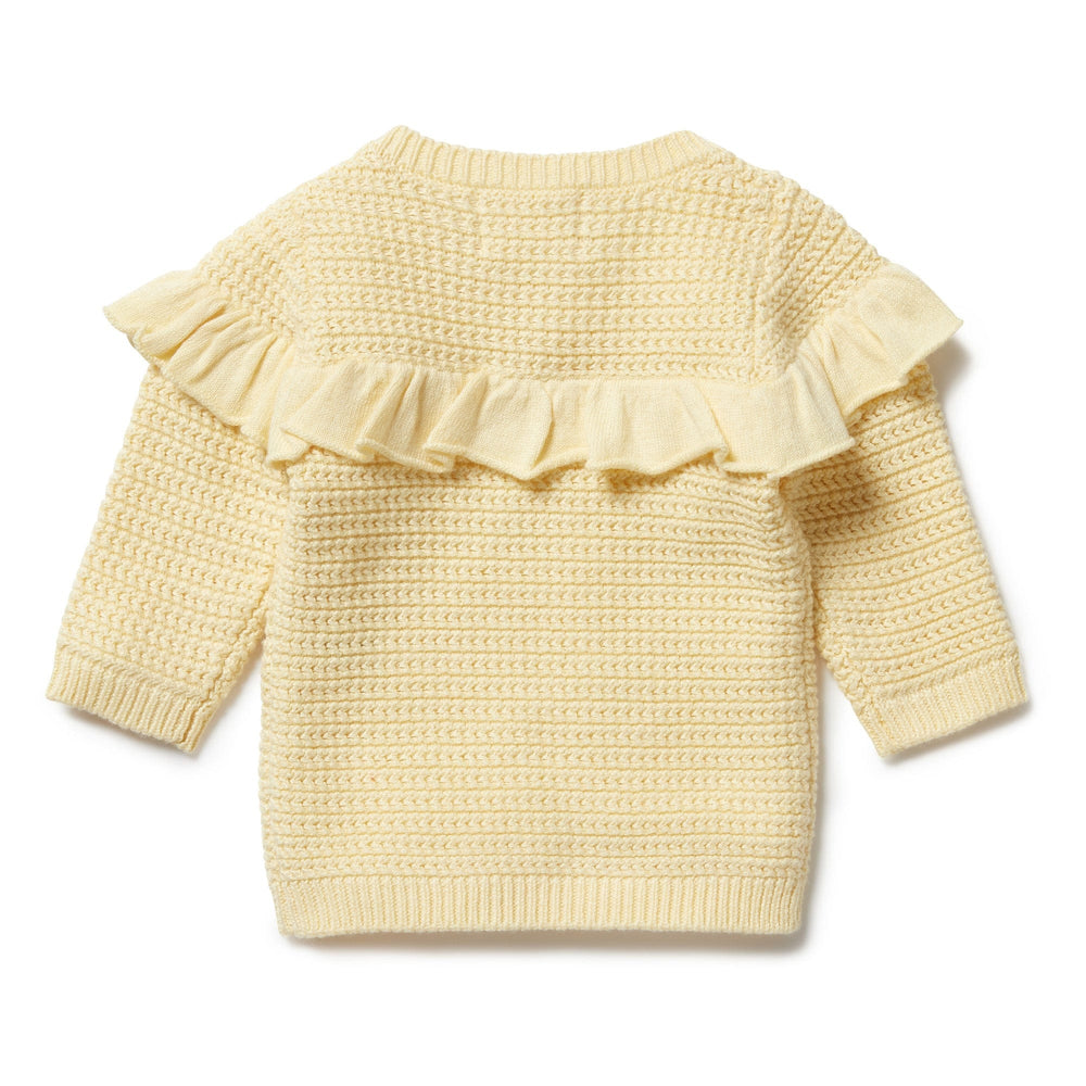 Wilson-and-Frenchy-Knitted-Ruffle-Jumper-Pastel-Yellow-Back-View-Naked-Baby-Eco-Boutique