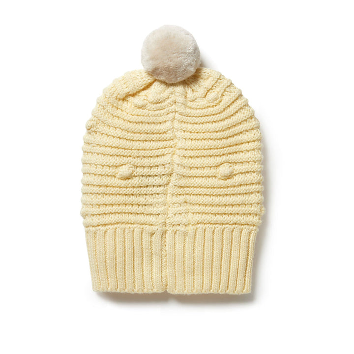 Wilson-and-Frenchy-Knitted-Spot-Hat-Pastel-Yellow-Back-View-Naked-Baby-Eco-Boutique
