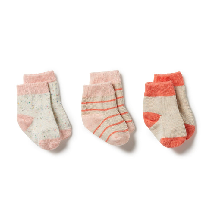 Wilson-and-Frenchy-Organic-Baby-Socks-Silver-Peony-Fog-Coral-Naked-Baby-Eco-Boutique