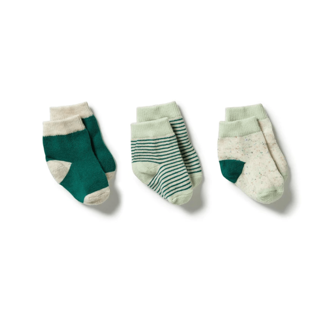 Wilson-and-Frenchy-Organic-Cotton-Baby-Socks-3-Pack-Deep-Sea-Pistachio-Oatmeal-Naked-Baby-Eco-Boutique