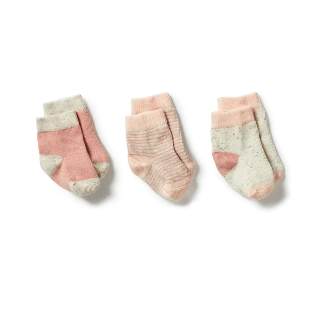 Wilson-and-Frenchy-Organic-Cotton-Baby-Socks-3-Pack-Peach-Shell-Oatmeal-Naked-Baby-Eco-Boutique