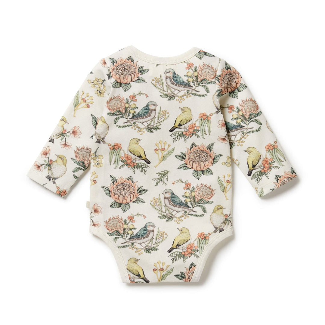 Wilson-and-Frenchy-Organic-Cotton-Envelope-Onesie-Hello-Birdie-Back-View-Naked-Baby-Eco-Boutique