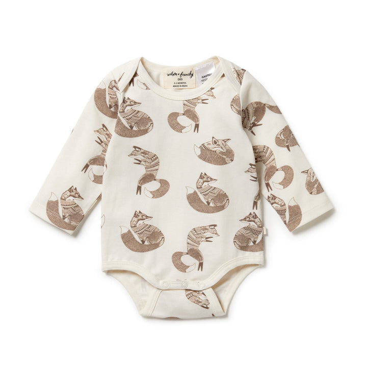 Mr. Fox / 0-3 Months Wilson & Frenchy Organic Cotton Envelope Onesie (Multiple Variants) - Naked Baby Eco Boutique