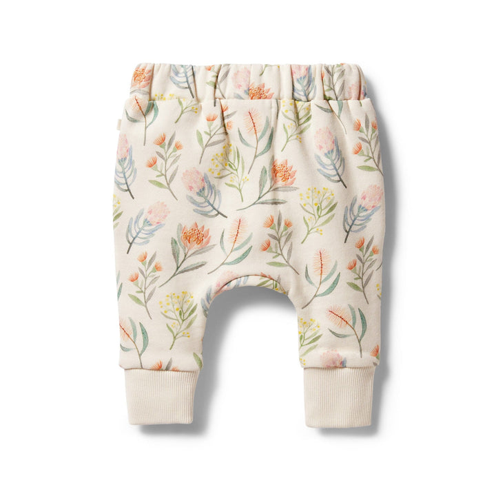 Wilson-and-Frenchy-Organic-French-Terry-Slouch-Pants-Pretty-Floral-Back-View-Naked-Baby-Eco-Boutique