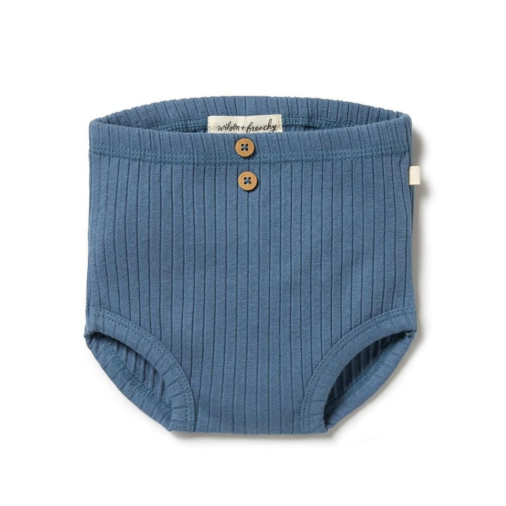 Ocean / Newborn Wilson & Frenchy Organic Rib Nappy Pants (Multiple Variants) - Naked Baby Eco Boutique