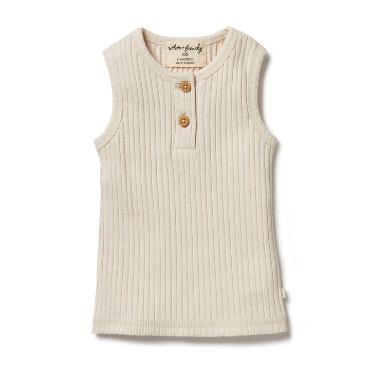Wilson & Frenchy Organic Rib Singlet (Multiple Variants) - Naked Baby Eco Boutique