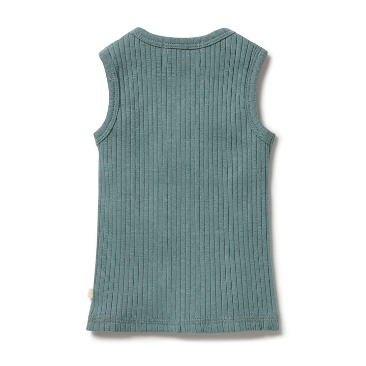 Wilson-and-Frenchy-Organic-Rib-Singlet-Pine-Green-Back-Naked-Baby-Eco-Boutique