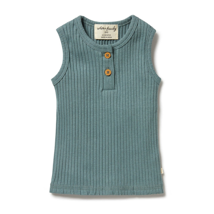 Wilson & Frenchy Organic Rib Singlet (Multiple Variants) - Naked Baby Eco Boutique