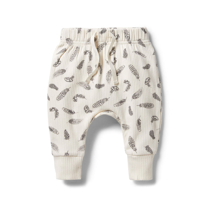 Tiny Feather / 0-3 Months Wilson & Frenchy Organic Rib Slouch Pants (Multiple Variants) - Naked Baby Eco Boutique