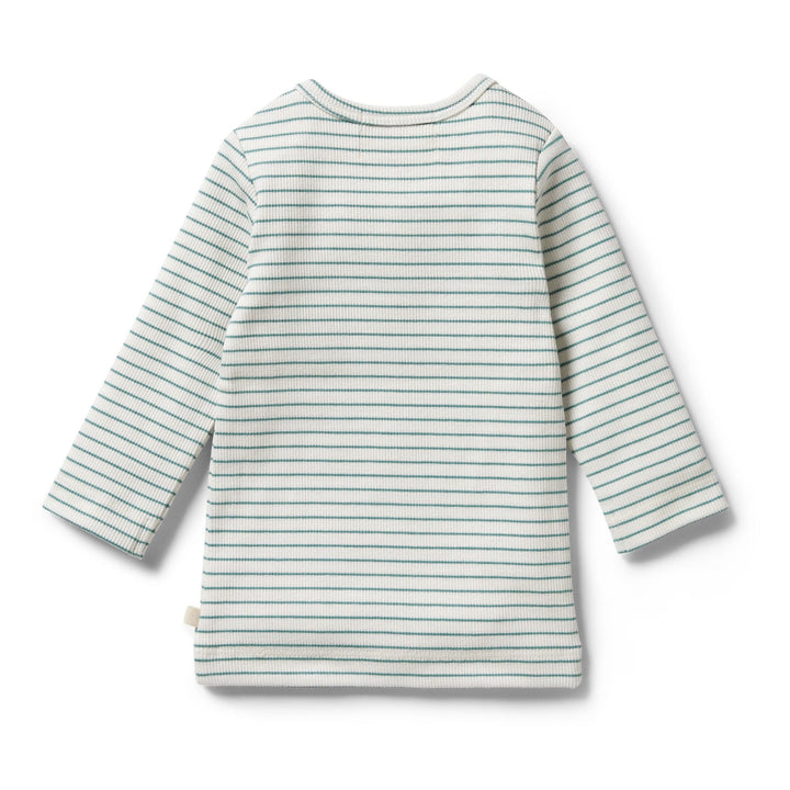 Wilson-and-Frenchy-Organic-Rib-Stripe-Top-Arctic-Back-View-Naked-Baby-Eco-Boutique