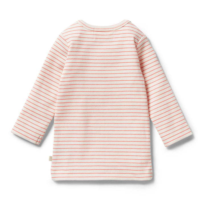 Wilson-and-Frenchy-Organic-Rib-Stripe-Top-Coral-Back-View-Naked-Baby-Eco-Boutique