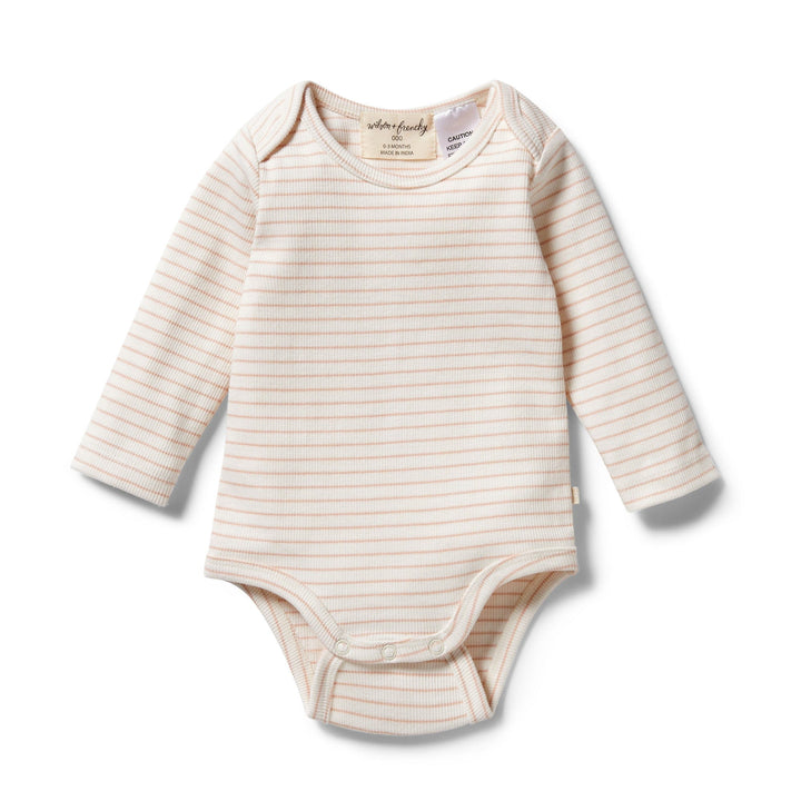 Wilson-and-Frenchy-Organic-Stripe-Rib-Onesie-Cameo-Rose-Front-Naked-Baby-Eco-Boutique