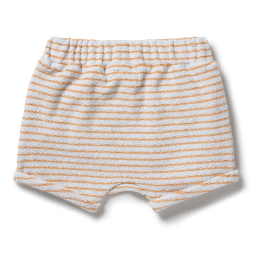 Wilson-and-Frenchy-Organic-Terry-Slouch-Shorts-Mineral-Nutmeg-Stripe-Back-Naked-Baby-Eco-Boutique