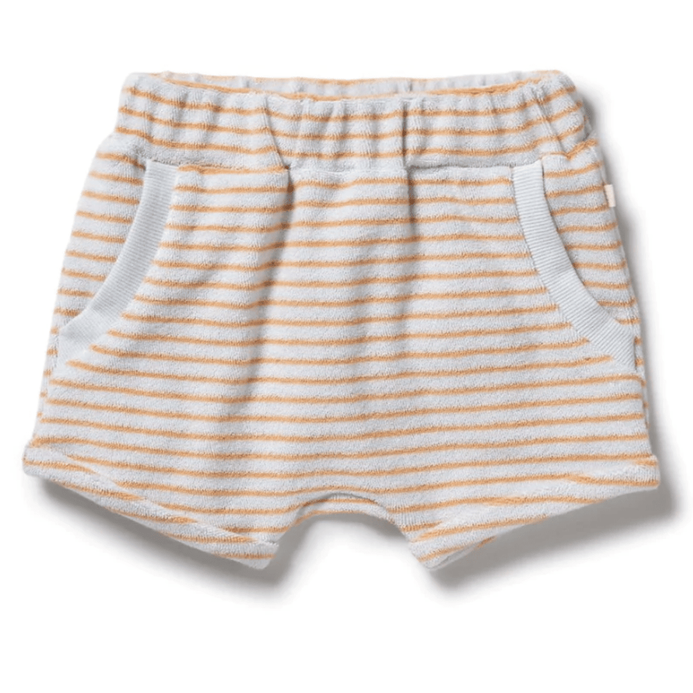 Wilson-and-Frenchy-Organic-Terry-Slouch-Shorts-Mineral-Nutmeg-Stripe-Naked-Baby-Eco-Boutique