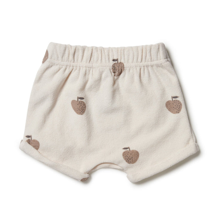 Wilson-and-Frenchy-Organic-Terry-Sweat-Shorts-Apple-Papple-Back-View-Naked-Baby-Eco-Boutique