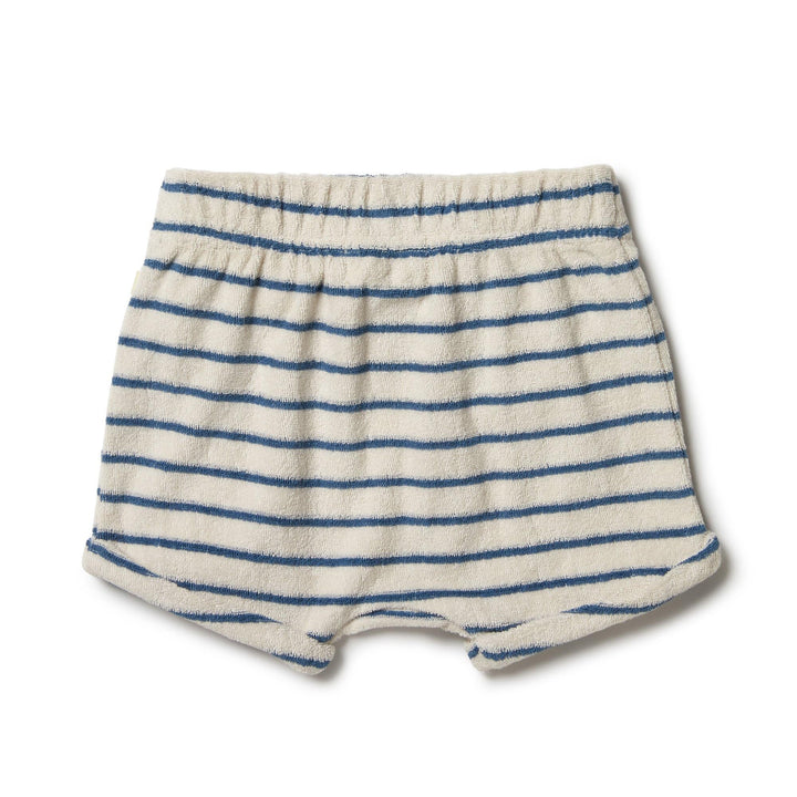 Wilson-and-Frenchy-Organic-Terry-Sweat-Shorts-Ocean-Stripe-Back-View-Naked-Baby-Eco-Boutique