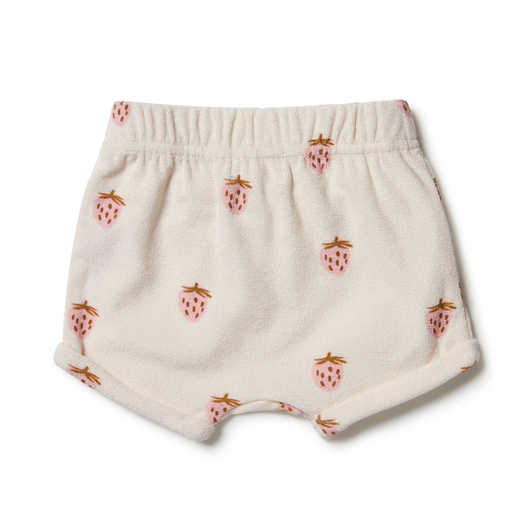 Wilson-and-Frenchy-Organic-Terry-Sweat-Shorts-Sweet-Strawberry-Back-View-Naked-Baby-Eco-Boutique