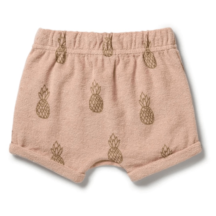 Wilson-and-Frenchy-Organic-Terry-Tie-Front-Shorts-Pineapple-Back-Naked-Baby-Eco-Boutique