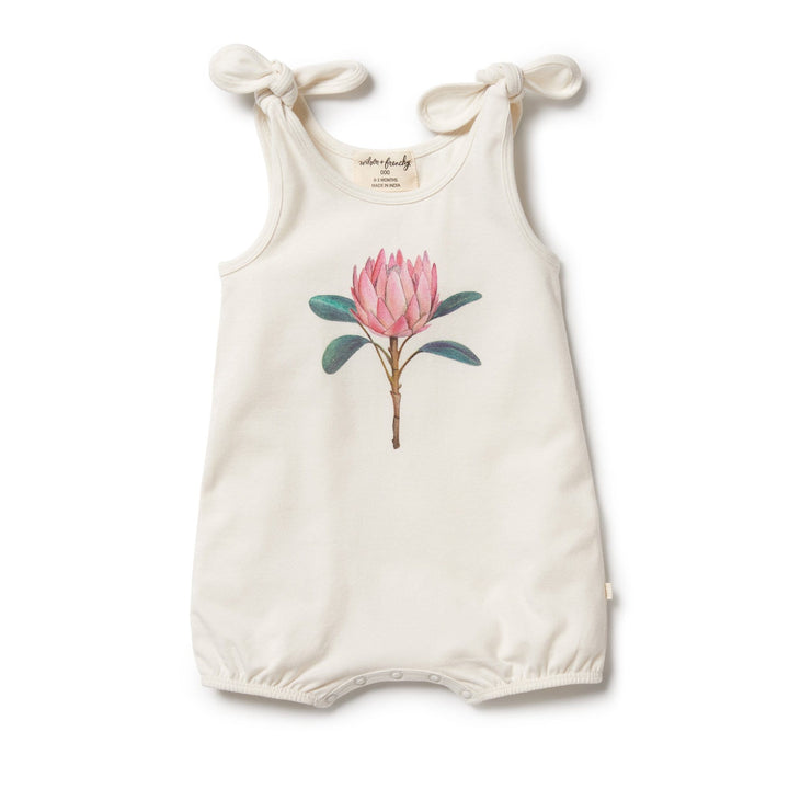 Wilson & Frenchy Organic Tie Playsuit (Multiple Variants) - Naked Baby Eco Boutique