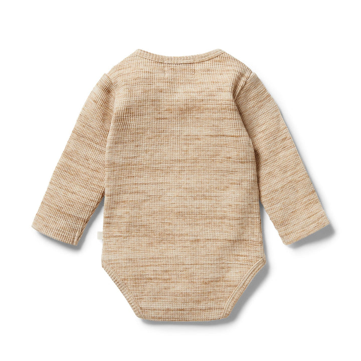 Wilson-and-Frenchy-Organic-Waffle-Henley-Onesie-Fog-Fleck-Back-View-Naked-Baby-Eco-Boutique