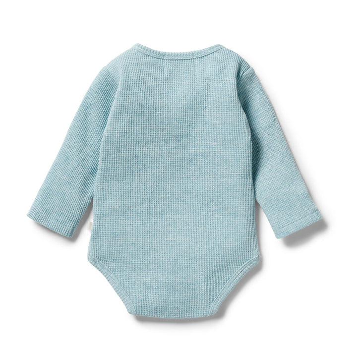 Wilson & Frenchy Organic Waffle Henley Onesie (Multiple Variants) - Naked Baby Eco Boutique