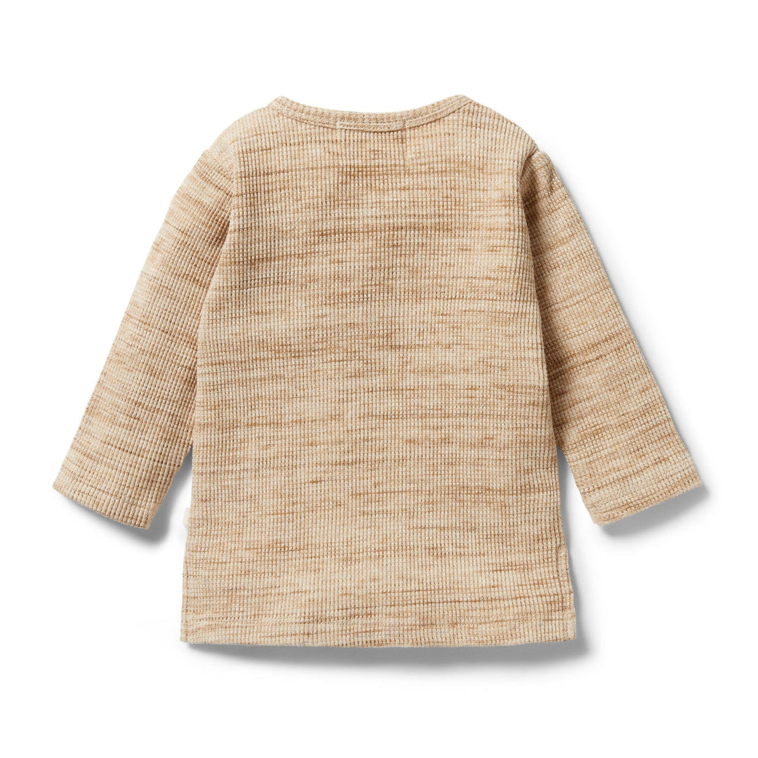 Wilson-and-Frenchy-Organic-Waffle-Henley-Top-Fog-Fleck-Back-View-Naked-Baby-Eco-Boutique