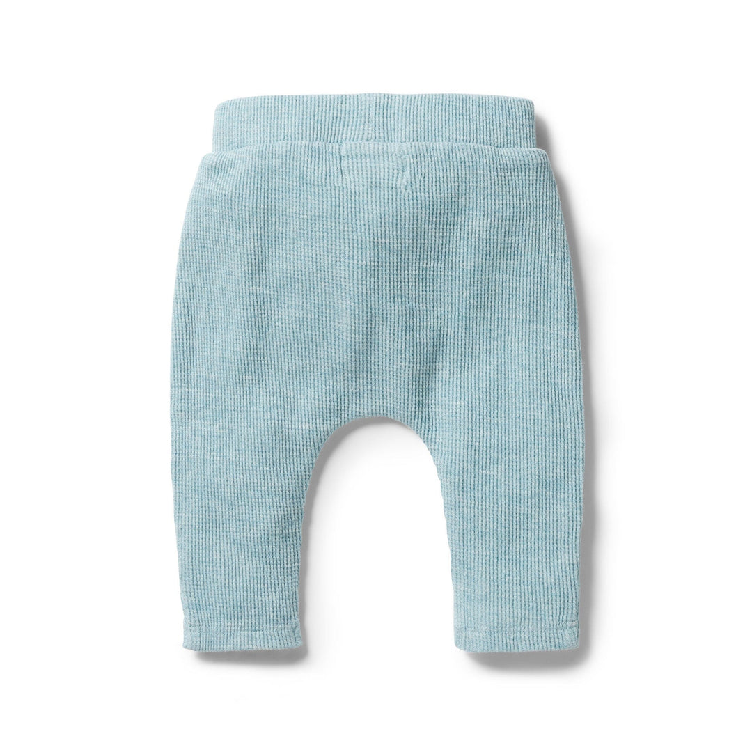 Wilson-and-Frenchy-Organic-Waffle-Slouch-Pants-Mint-Fleck-Back-View-Naked-Baby-Eco-Boutique