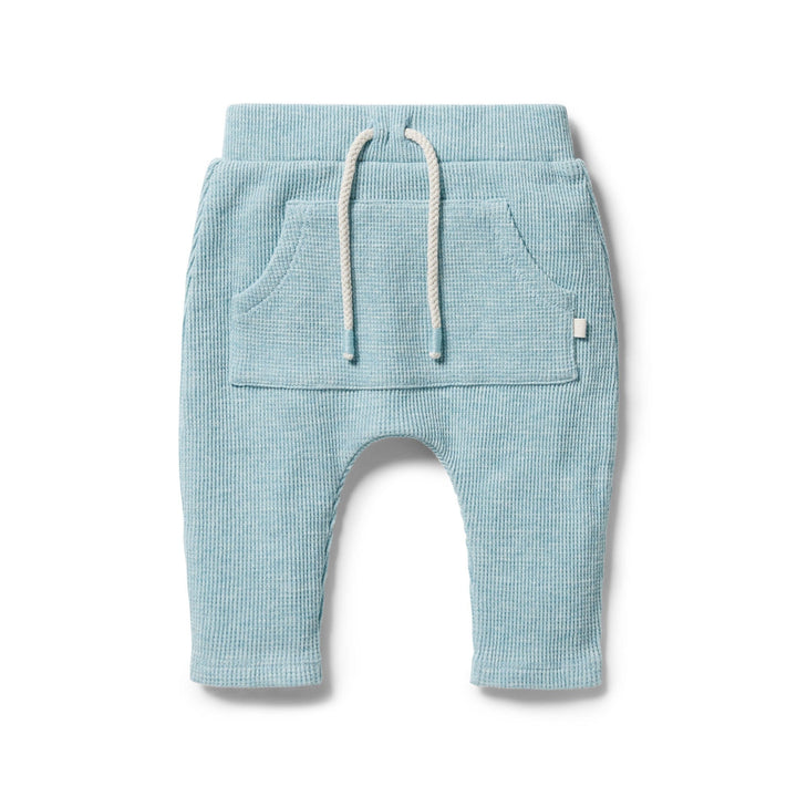 Wilson-and-Frenchy-Organic-Waffle-Slouch-Pants-Mint-Fleck-Naked-Baby-Eco-Boutique