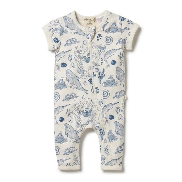 7 Seas / Newborn Wilson & Frenchy Organic Zipsuit (Multiple Variants) - Naked Baby Eco Boutique