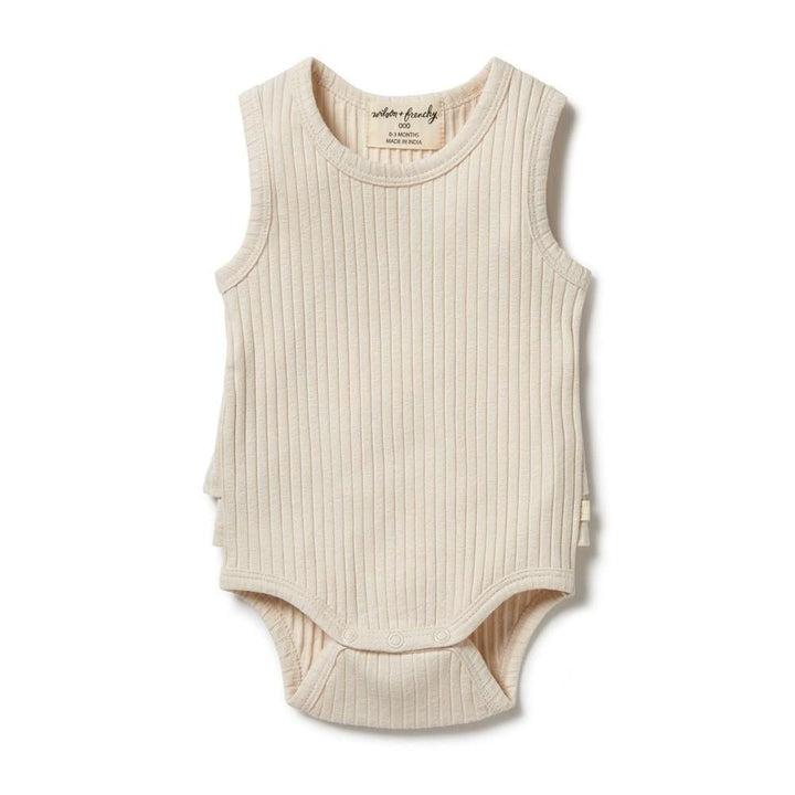 Wilson & Frenchy Organic Rib Ruffle Onesie (Multiple Variants) - Naked Baby Eco Boutique