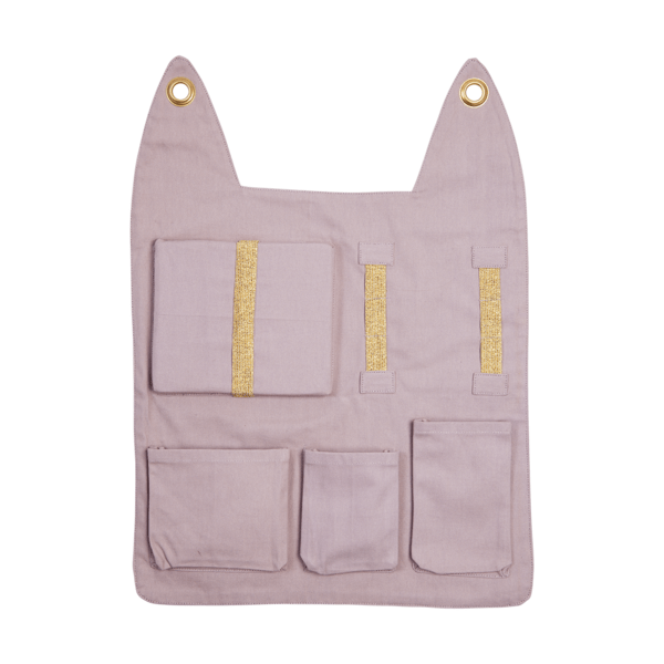 Bunny (Mauve) Fabelab Organic Cotton Animal Wall Pockets (Multiple Variants) - Naked Baby Eco Boutique