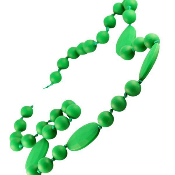 Green Bambeado Silicone Amalie Necklace - Naked Baby Eco Boutique