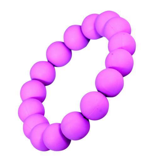 Purple Bambeado Silicone Round Bead Bracelet - Naked Baby Eco Boutique