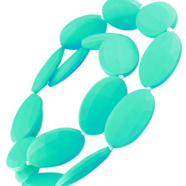 Turquoise Bambeado Silicone Seed Necklace - Naked Baby Eco Boutique