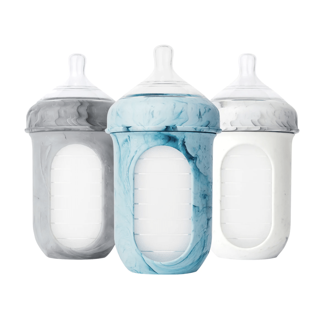 4 oz / Tie Dye Boon NURSH Silicone Baby Bottle - 3-Pack - Naked Baby Eco Boutique