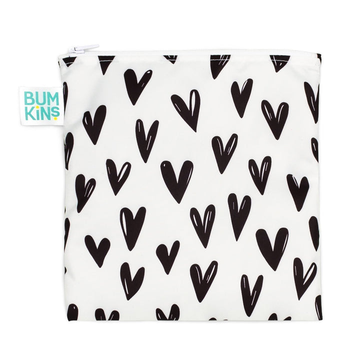 Hearts Bumkins Large Reusable Snack Bags (Multiple Variants) - Naked Baby Eco Boutique