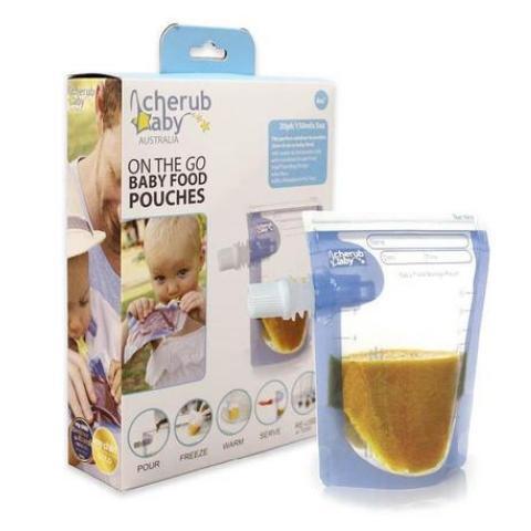 Cherub Baby On the Go Reusable Baby Food Pouches - 20 Pack - Naked Baby Eco Boutique