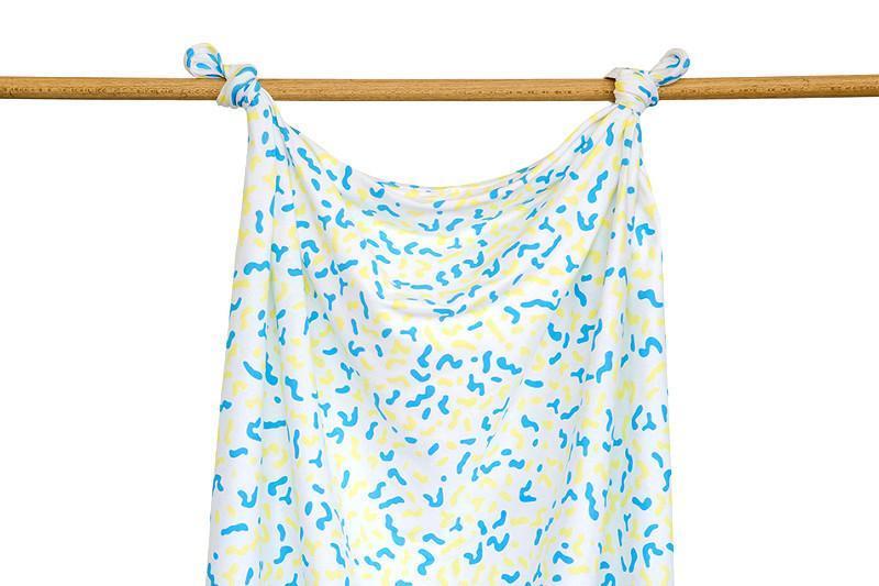 Cerulean Blue & Lemon Yellow Kitty & Sparrow Salinas Blanket - Naked Baby Eco Boutique