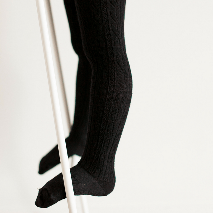Black Cable / Newborn-6 Months Lamington Merino Tights (Multiple Variants) - Naked Baby Eco Boutique