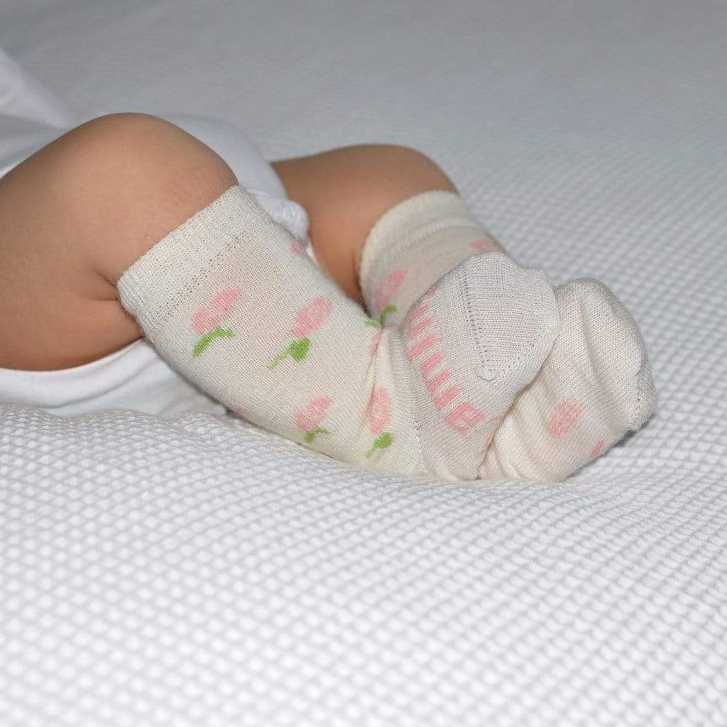 Lamington Merino Wool Socks - Newborn Naturals (Multiple Patterns) - Naked Baby Eco Boutique
