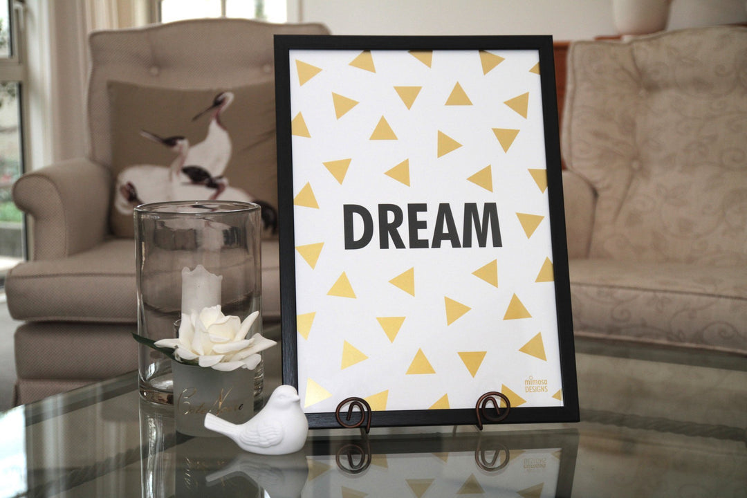 Mimosa Designs A3 Gold Dream Print - Naked Baby Eco Boutique