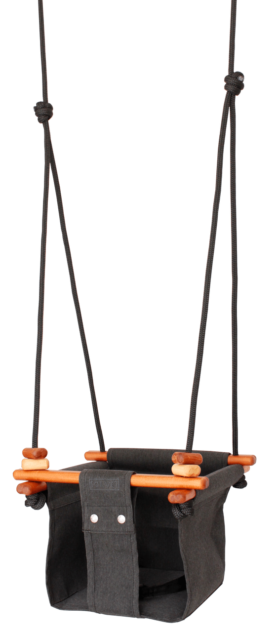 Solvej Baby & Toddler Swing - Slate Grey - Naked Baby Eco Boutique