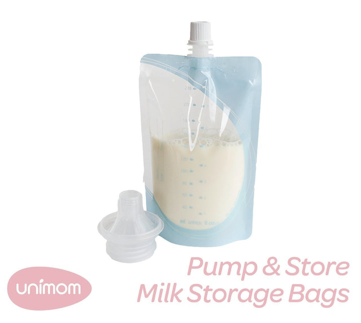 10 Bags Unimom Pump & Store Breast Milk Storage Bags - Naked Baby Eco Boutique
